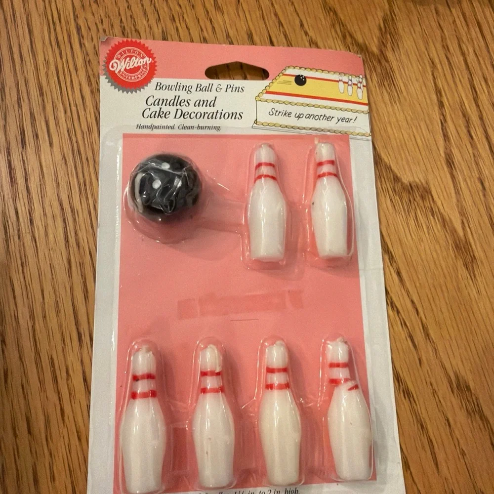Wilton Cake Decorating Bowling ball and pin candles